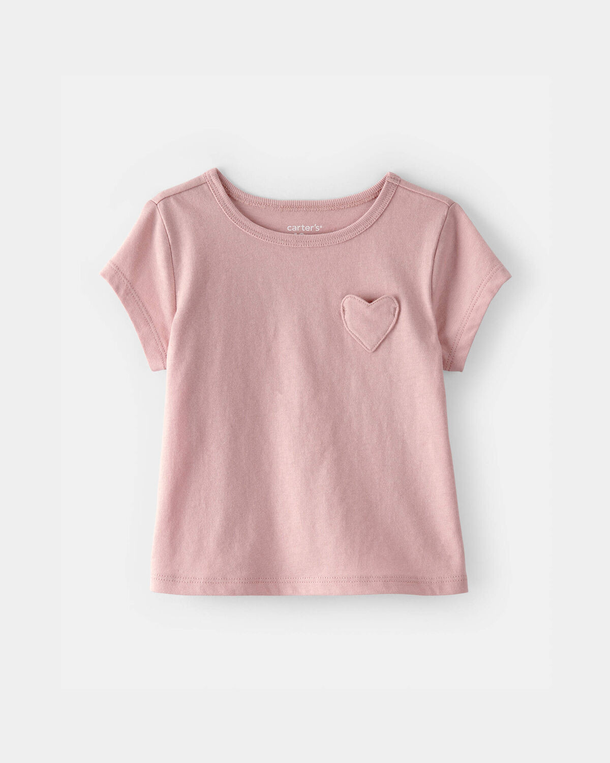 Baby Girl Heart Pocket Top - Pink | Carter's Inc
