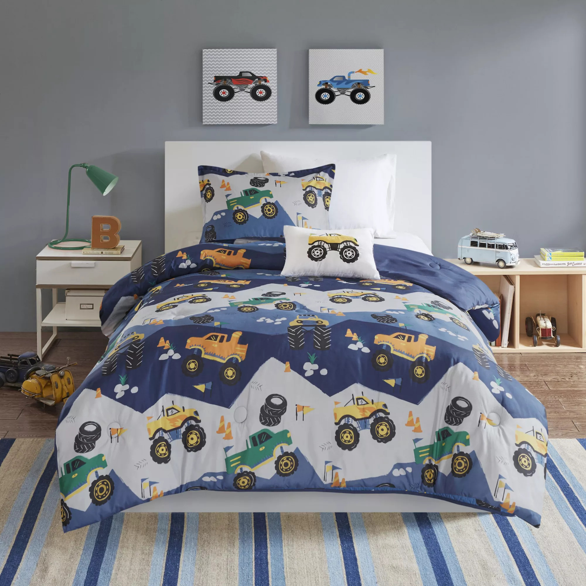 Intelligent Design Gavin Monster Truck Comforter Set with Throw Pillow | Kohl's