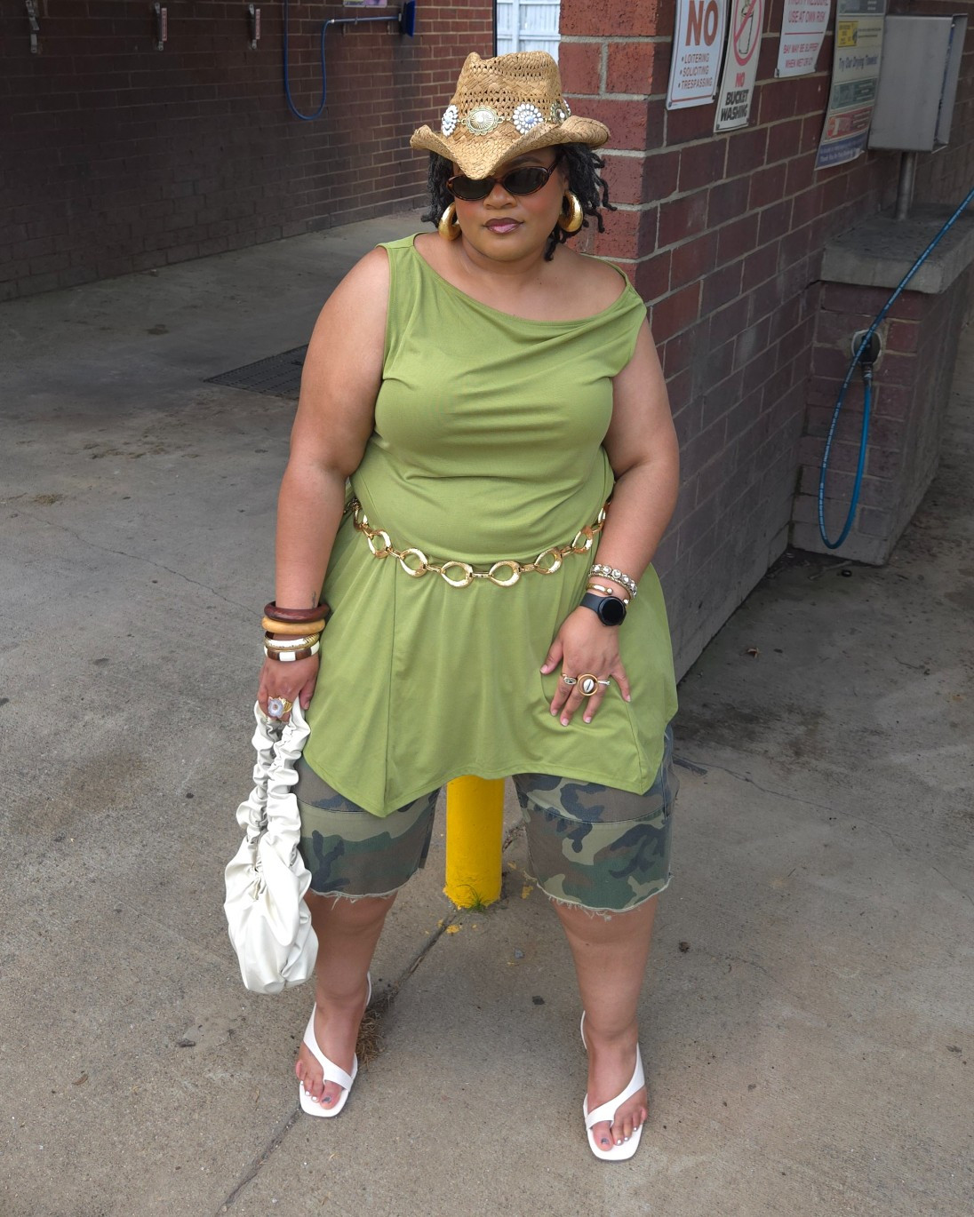 Enjoyed this fun, comfy summer outfit! ☀️ (Note: My straw hat is from Fashion Nova and my handbag/sandals are from JustFab.)

#LTKootd #LTKPlusSize
