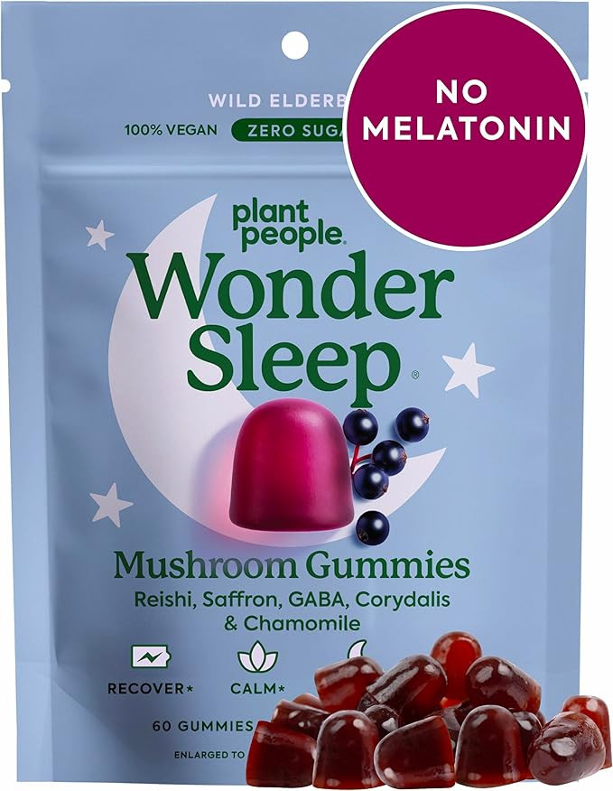Plant People WonderSleep Mushroom Gummies Supplement for Sleep and Relaxation with Reishi Super M... | Amazon (US)