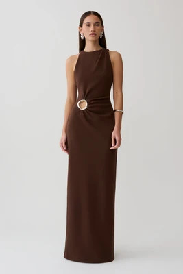 Maylin Hardware Maxi Dress / Dark Chocolate | MESHKI | XXL | MESHKI US