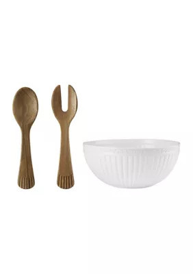 Mikasa Italian Countryside Salad Serving Bowl With Serving Utensils | Belk