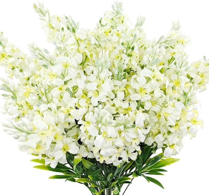 5PCS Artificial Lilac Flowers Fake Silk Flower Faux Plastic Plant Floral Arrangement for Home Ind... | Amazon (US)