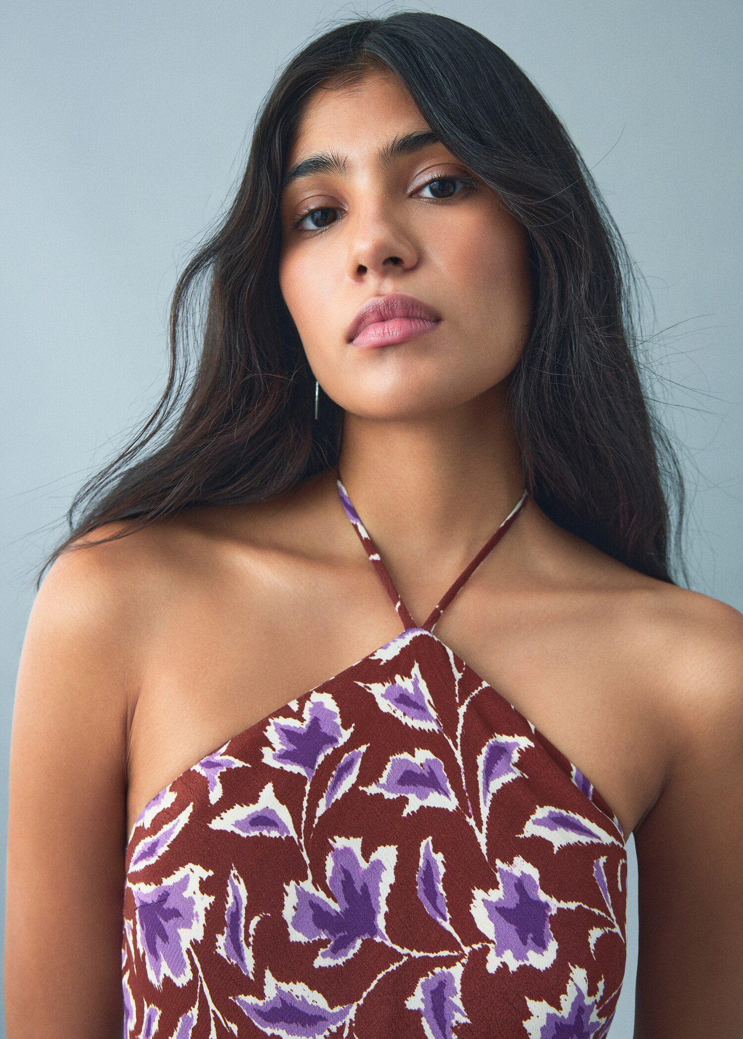 Floral-print halter dress | Mango (US/MX/AU)