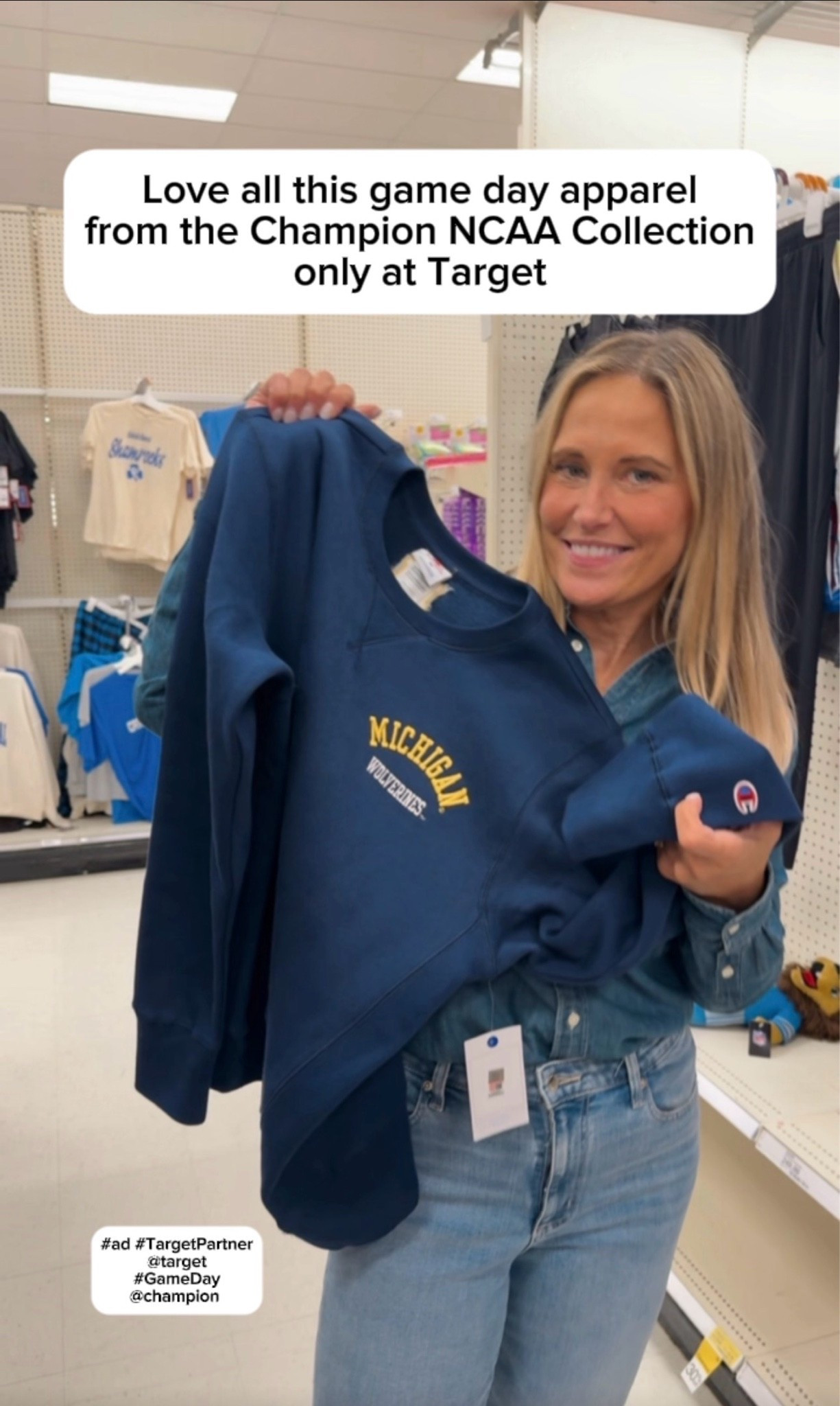 #ad The Champion NCAA Collection only at Target has the cutest Michigan gear for game day, brunch or lounging on the couch. 
 #TargetPartner @Target #GameDay @champion