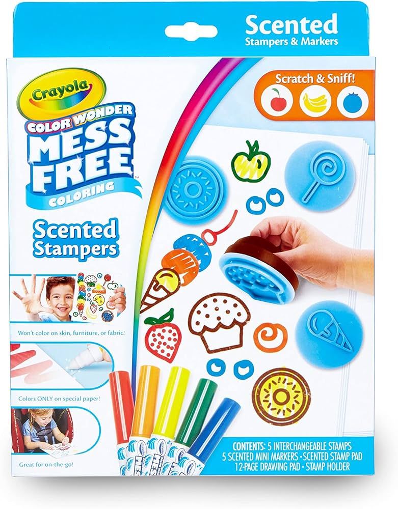 Crayola Color Wonder Scented Markers & Stamps Set, Mess Free Coloring for Toddlers, Gifts for Kid... | Amazon (US)