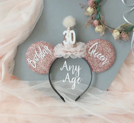 Rose Gold Ears Rose Gold Birthday Ears Birthday Minnie Ears | Etsy | Etsy (US)