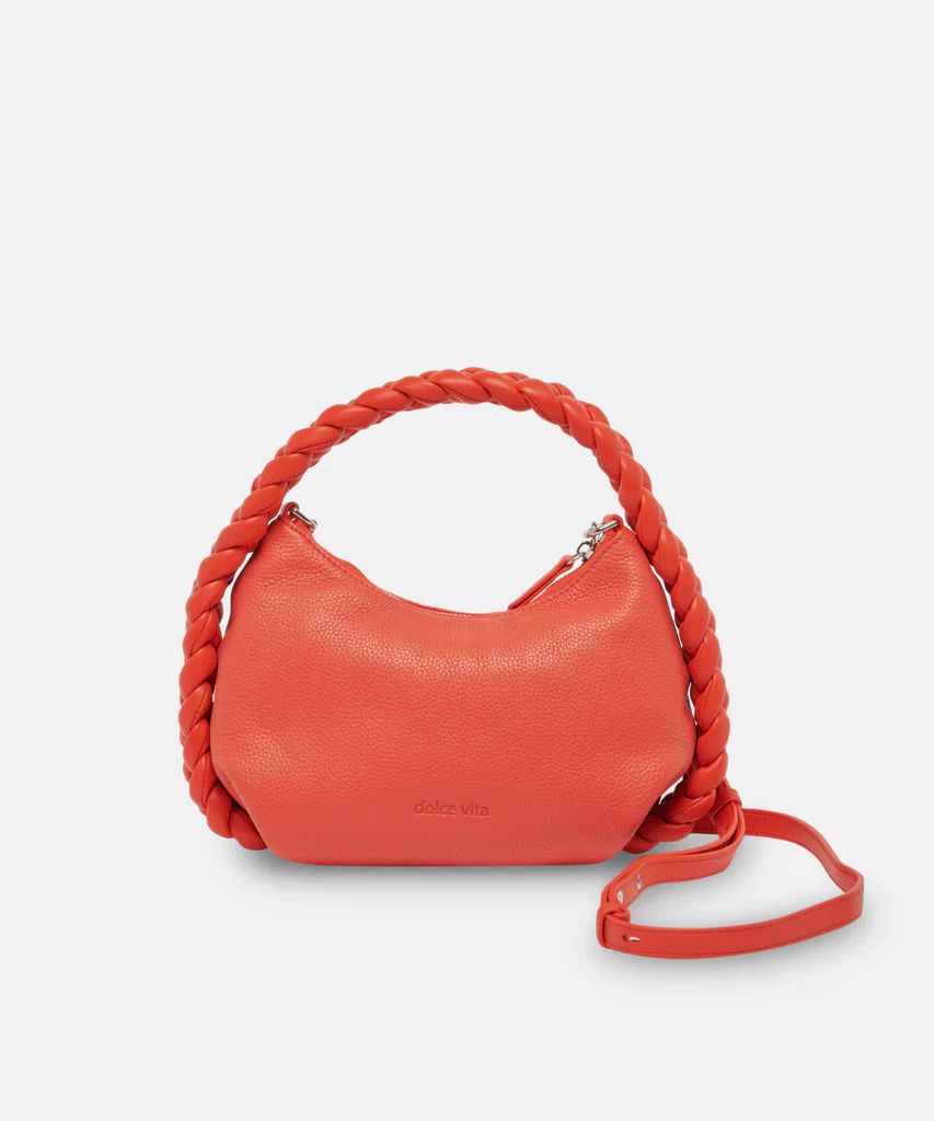 PIPPA CROSSBODY PERSIMMON SOFT PEBBLE LEATHER | DolceVita.com