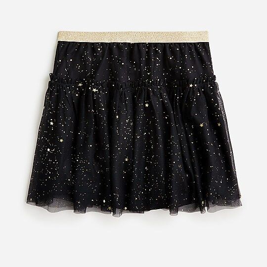 Girls' star tulle skirt with gold foil | J.Crew US