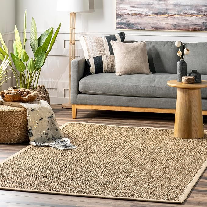 nuLOOM Elijah Farmhouse Seagrass Area Rug, 8' x 10', Beige | Amazon (US)