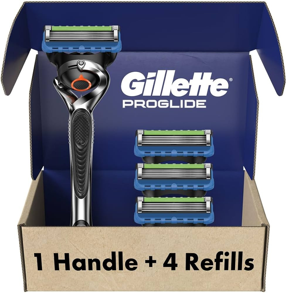 Gillette Fusion ProGlide Razors for Men, 1 Gillette Razor, 4 Razor Blade Refills, Shields Against... | Amazon (US)
