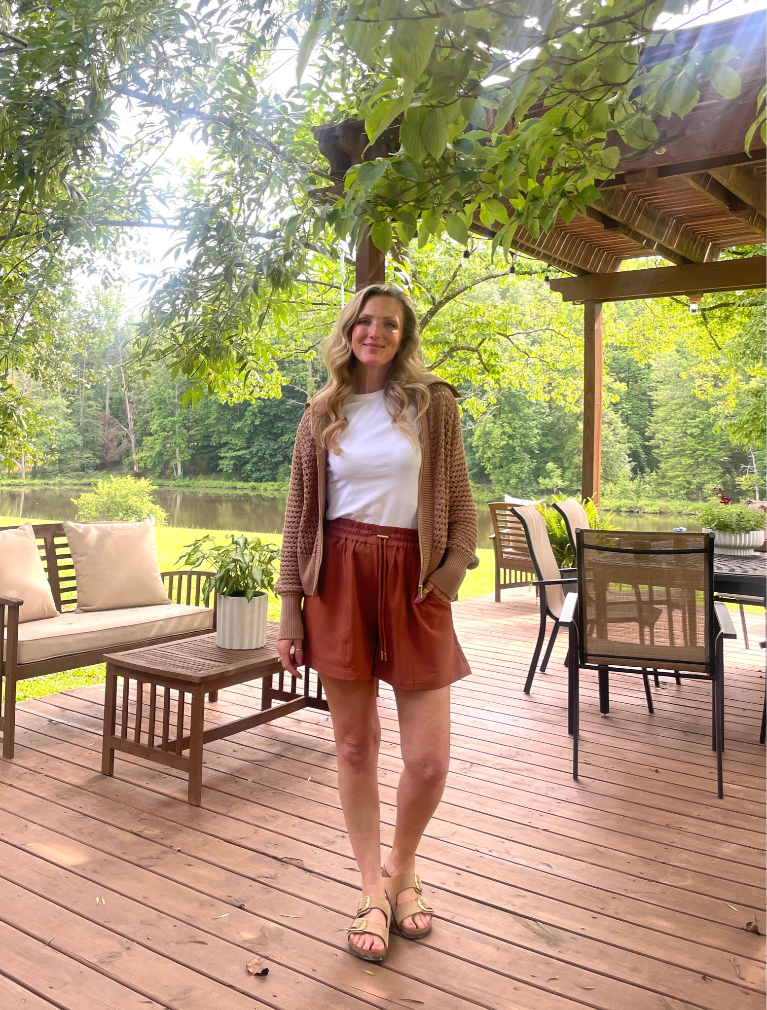 Barket Shorts for the win 👌🏼
Wearing a size small 
5’4” | 26” waist | typically a size 2

#LTKSeasonal #LTKover40 #LTKstyletip