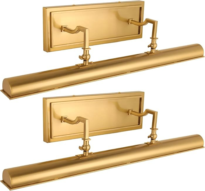 BELS Picture Light for Wall, 24 Inch Gold Wall Light Hardwire, Warm Light 2700K, 270° Rotatable,... | Amazon (US)