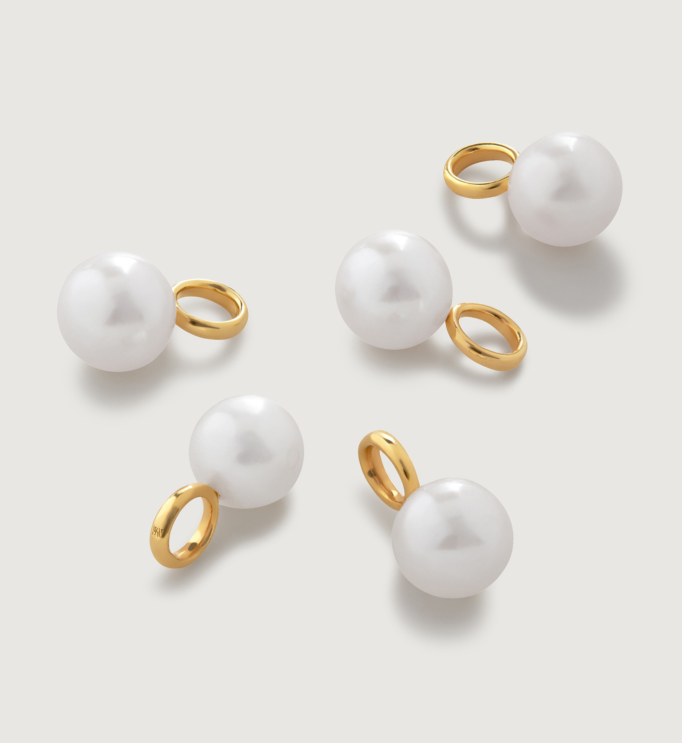 Nura Round Pearl Pendant Charm | Monica Vinader (Global)