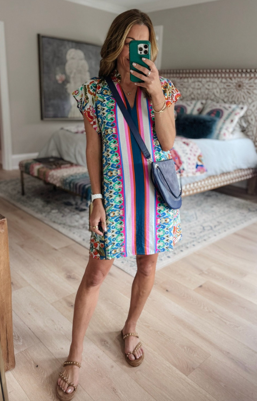 Sometimes you just need all the colors!!! Such an easy, happy throw on dress. 

 #LTKgrwm #LTKootd #LTKmomlife
