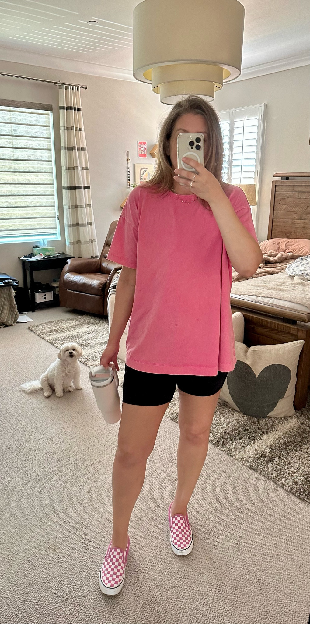 I love the @oldnavy vintage boyfriend tees and they come in so many cute colors this Spring! Runs big, sized down to a Small  

My bike shorts are buttery soft and have a pocket on each side. Wearing a large. 

#LTKstyletip #LTKshoecrush #LTKFind