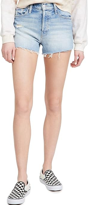 MOTHER Women's The Tomcat Kick Fray Shorts | Amazon (US)