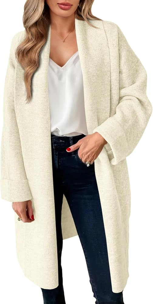 Saodimallsu Womens Long Cardigan Sweaters Chunky Open Front Oversized Slouchy Knit Fall Trendy Co... | Amazon (US)