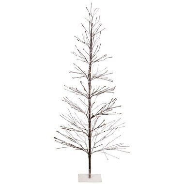 Flocked Brown LED Tree – 72" | Indigo (CA)