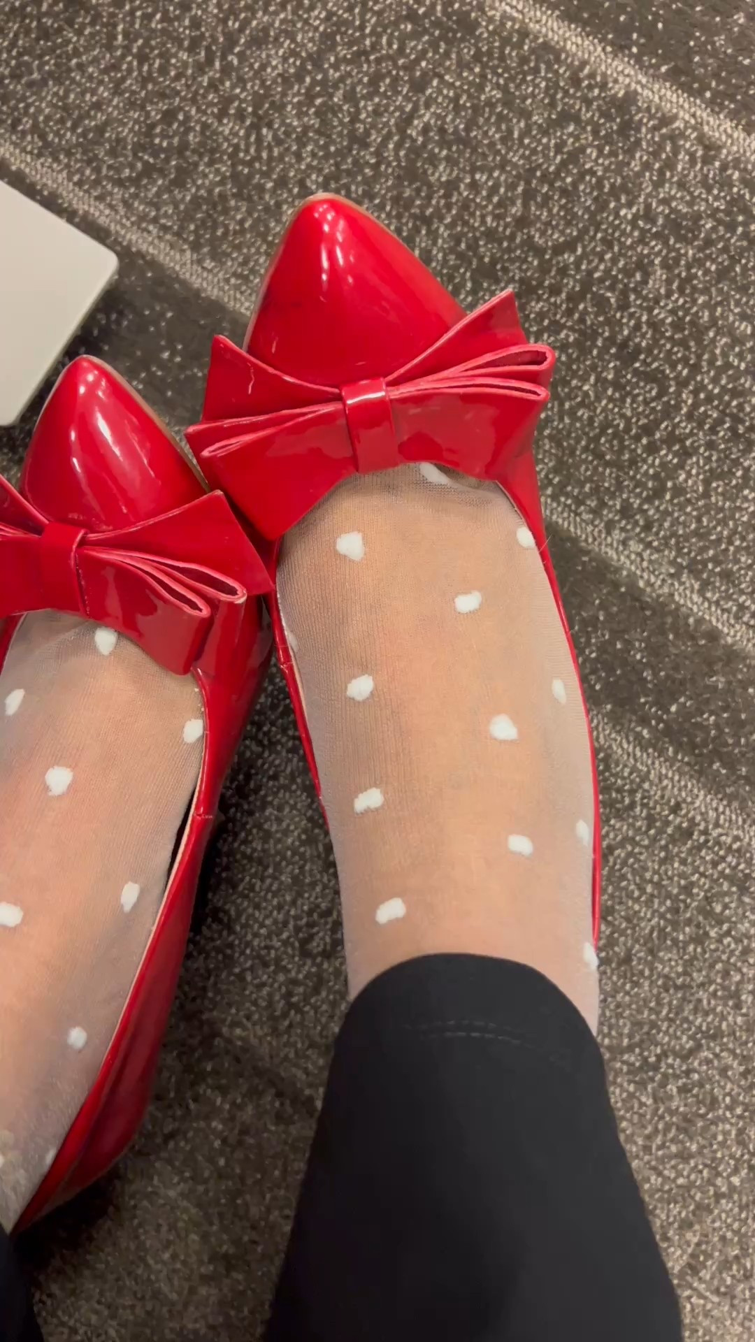 Office Footwear… but make it dainty. ❤️🤍🖤 #whattowearhereandthere 
Add mesh socks when you don’t care for nylons or silk stockings  

#LTKStyleTip #LTKShoeCrush
