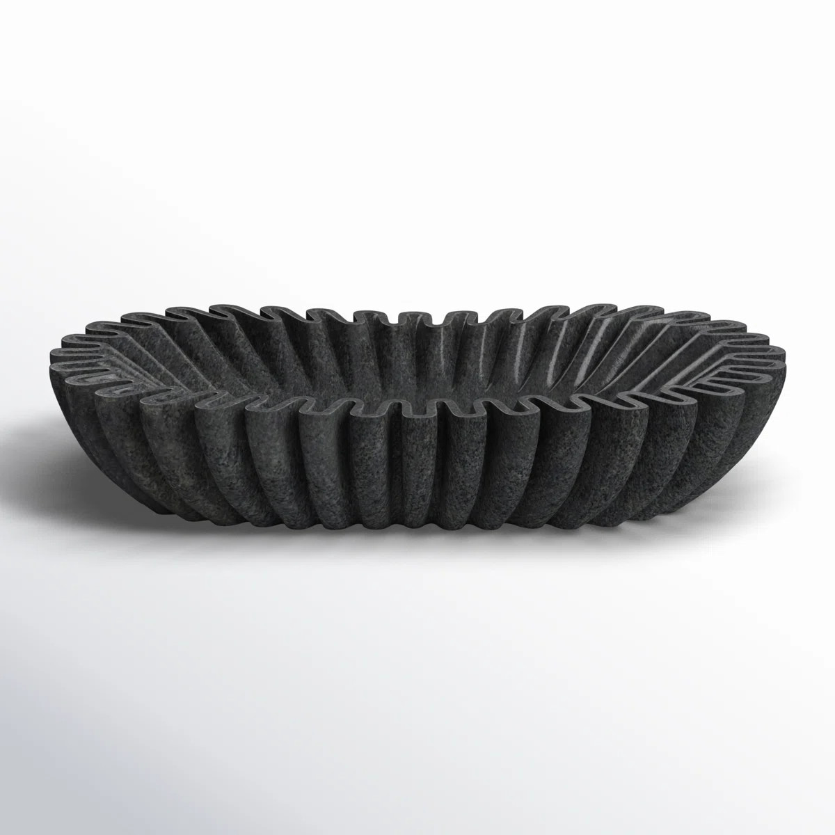 Vanderwall 16" Arkin Wavy Marble Bowl | Wayfair North America