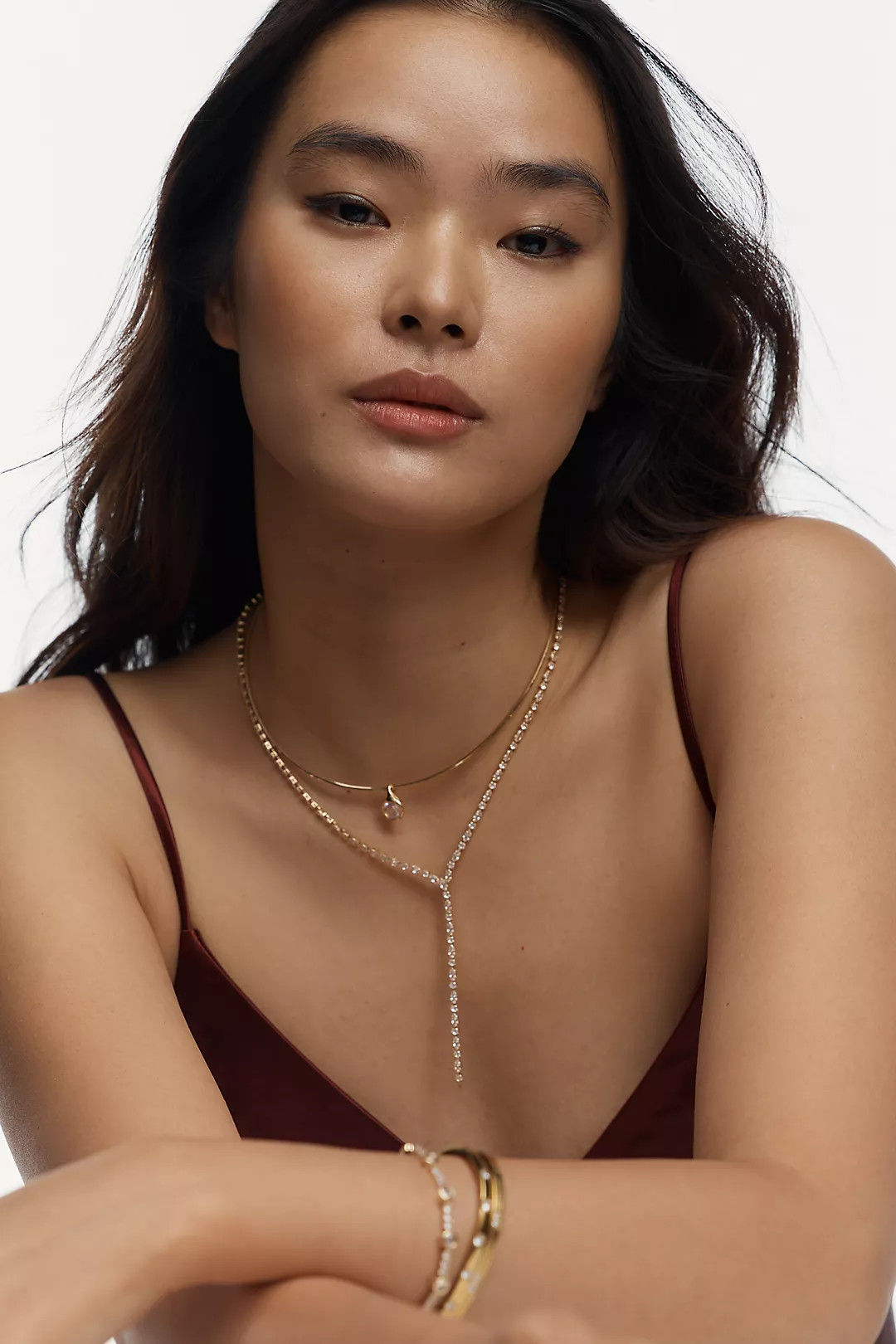 Crystal Layering Necklaces, Set of 2 | Anthropologie (US)