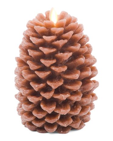 4.75x6 Pine Cone Led Candle | TJ Maxx