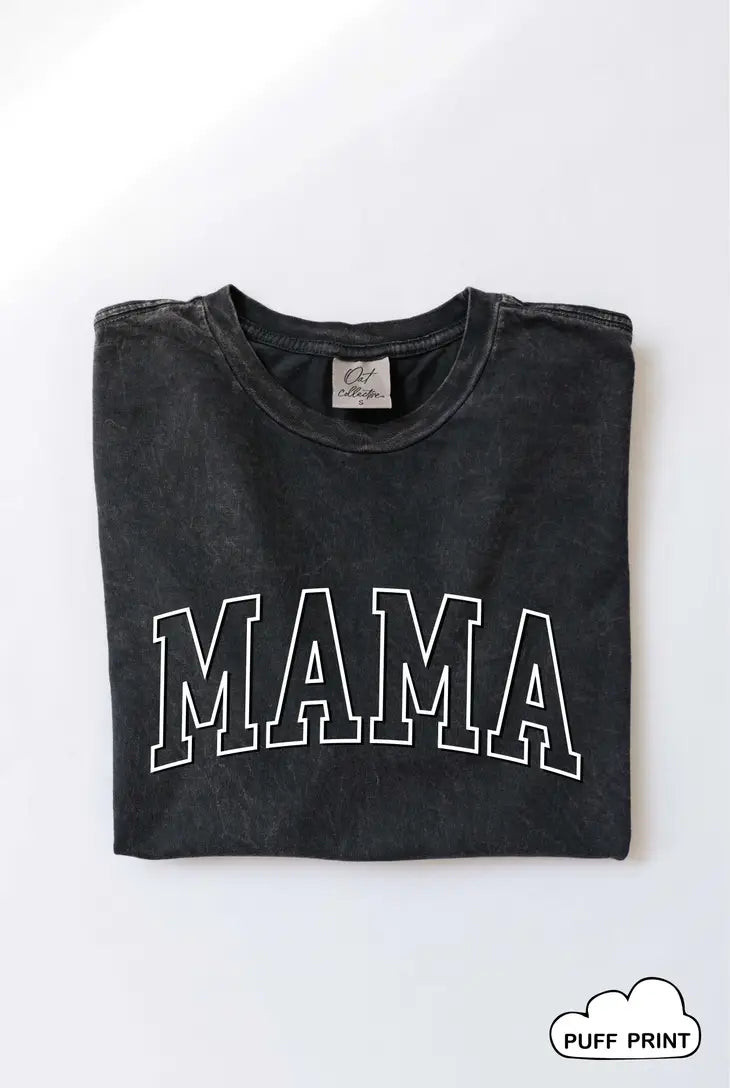MAMA Puff Print Mineral Washed Graphic Tee | PEGGI + ME