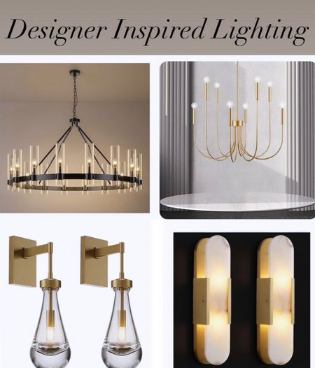 Designer inspired lighting, chandelier, sconces 

#LTKstyletip #LTKSeasonal #LTKhome