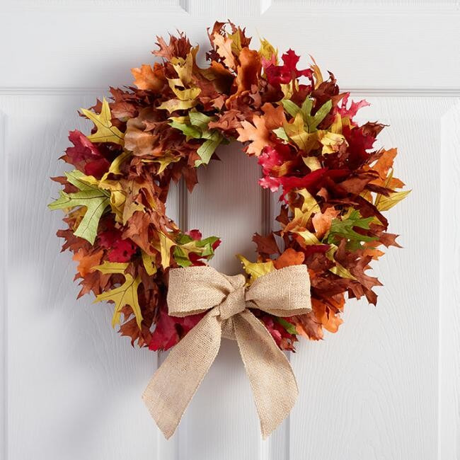 Fall Leaves Autumn Wreath | World Market