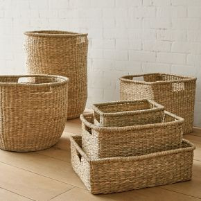 Linear Weave Baskets | West Elm (US)