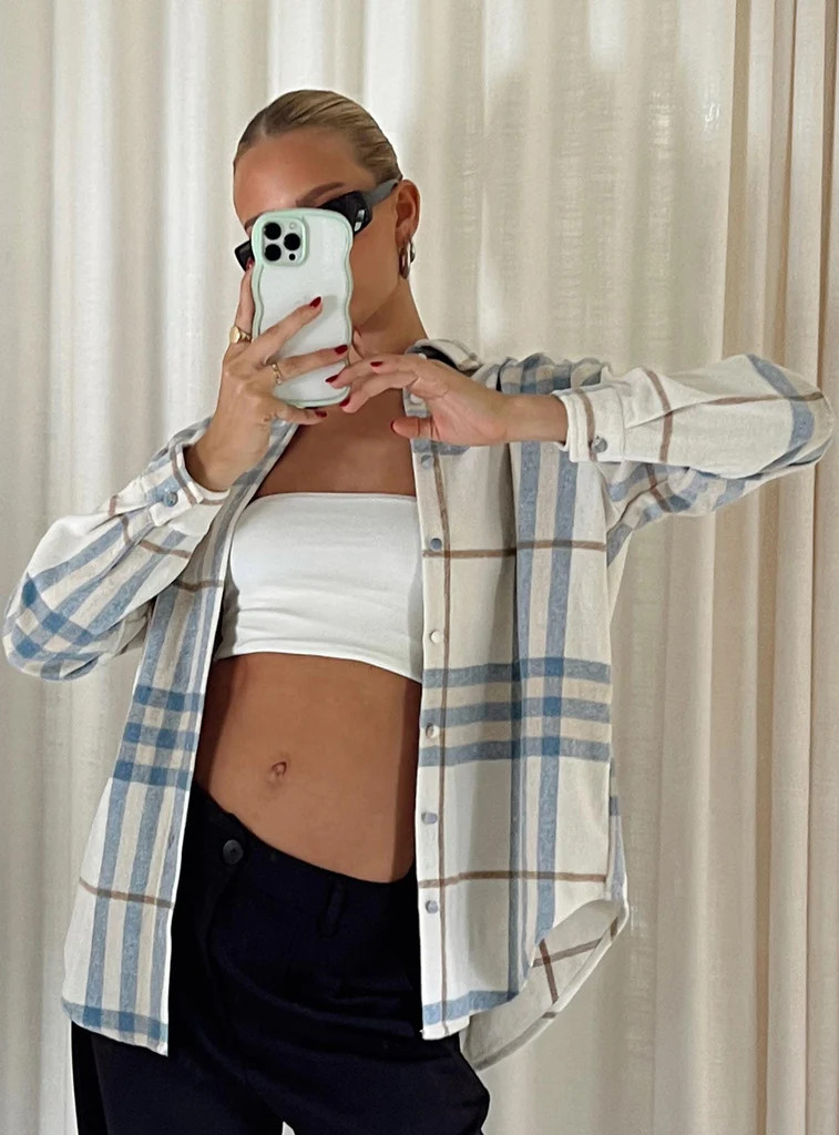 Mcormick Jacket White / Blue | Princess Polly US
