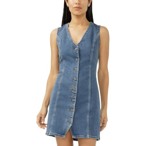 Silver Jeans Co. Women's Denim Mini Dress, Indie, L | Amazon (US)