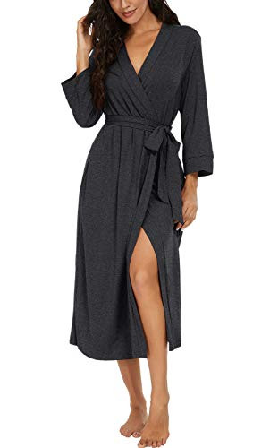 VINTATRE Women Kimono Robes Long Knit Bathrobe Lightweight Soft Knit Sleepwear V-neck Casual Ladi... | Amazon (US)