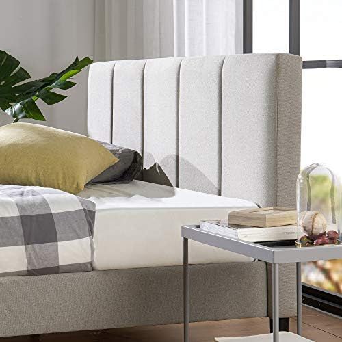 ZINUS Maddon Upholstered Platform Bed Frame / Mattress Foundation / Wood Slat Support / No Box Sprin | Amazon (US)
