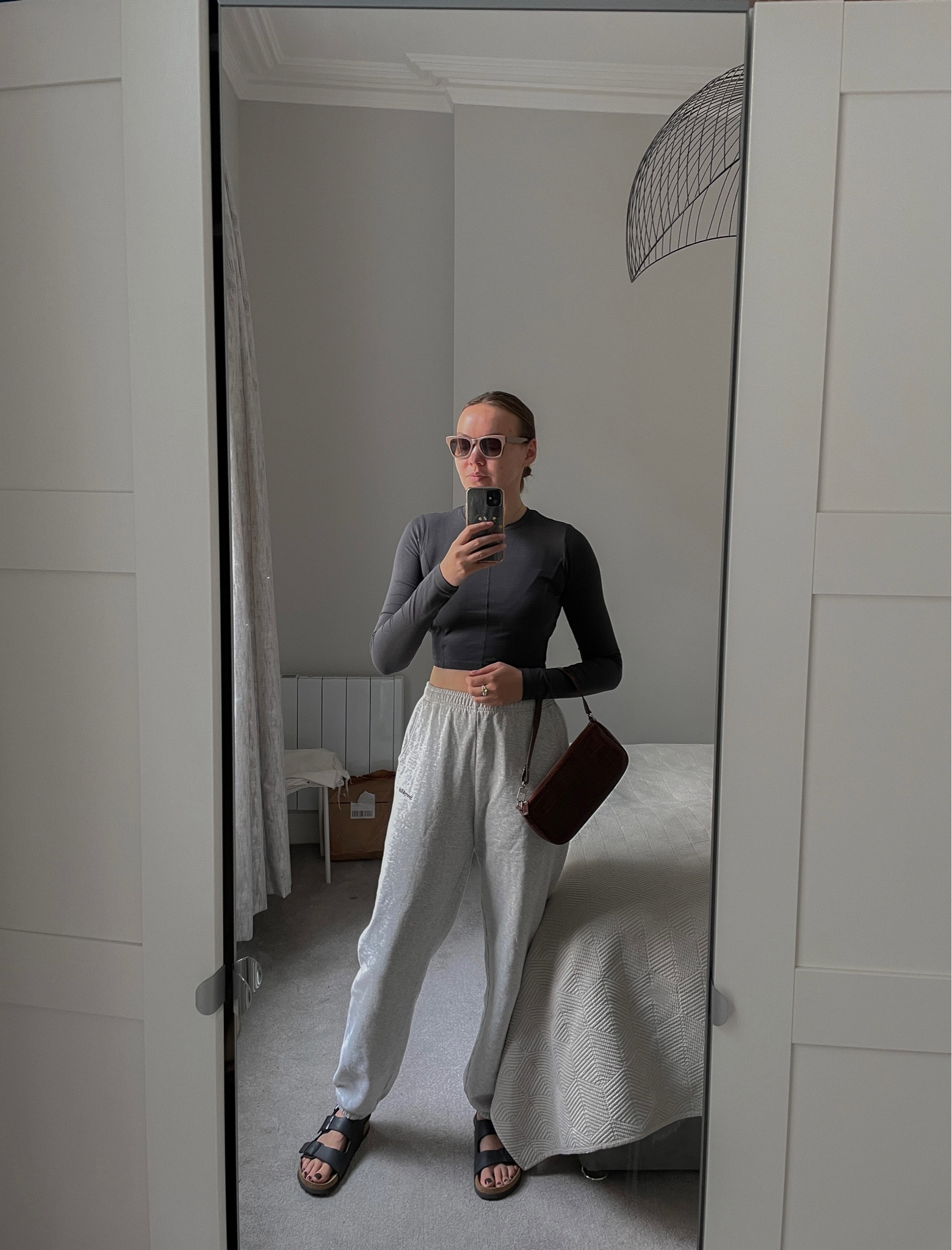 Casual sport outfit |

Minimal style, simple outfit, Sporty & Rich joggers, By Far bag, Birkenstocks, Weekend crop top, sport chic outfit

#LTKFind 

#LTKstyletip #LTKSeasonal