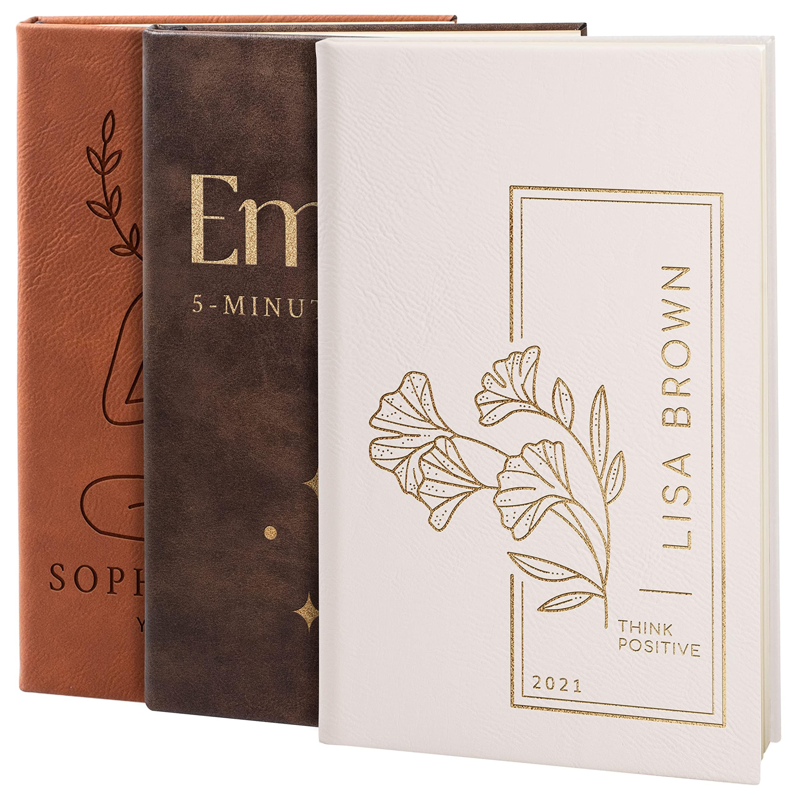 Personalized Notebook, Journals to Write In for Women, Men w/Name | White- 9 Designs & Colors | C... | Amazon (US)