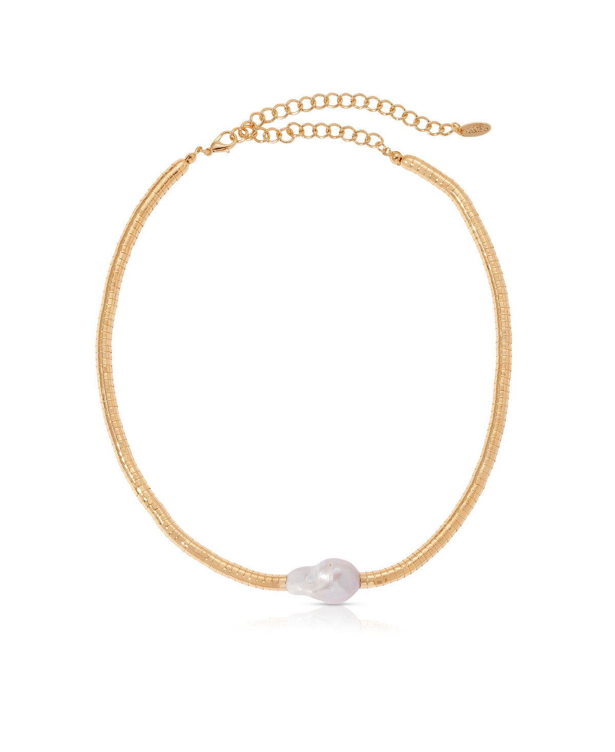 Ettika Liquid 18K Gold-Plated and Cultured Freshwater Pearl Choker - Gold | Macy's