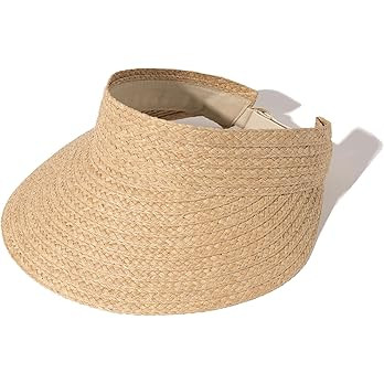 FURTALK Sun Visor Hats for Women Wide Brim Straw Visors Womens Foldable Beach Visors Summer Packa... | Amazon (US)