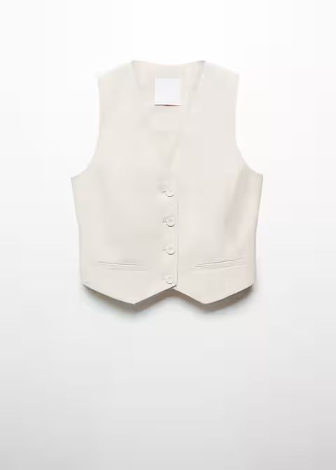 Suit waistcoat with buttons -  Women | Mango United Kingdom | MANGO (UK)