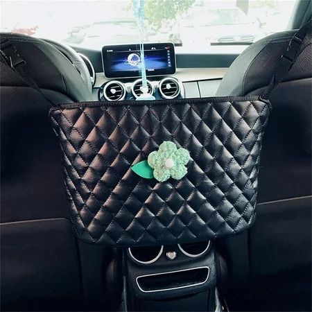 PU Leather Car Pocket Handbag Holder Car Organizers Car Seat Storage Net Pouch Storage Carrying Bag  | Walmart (US)