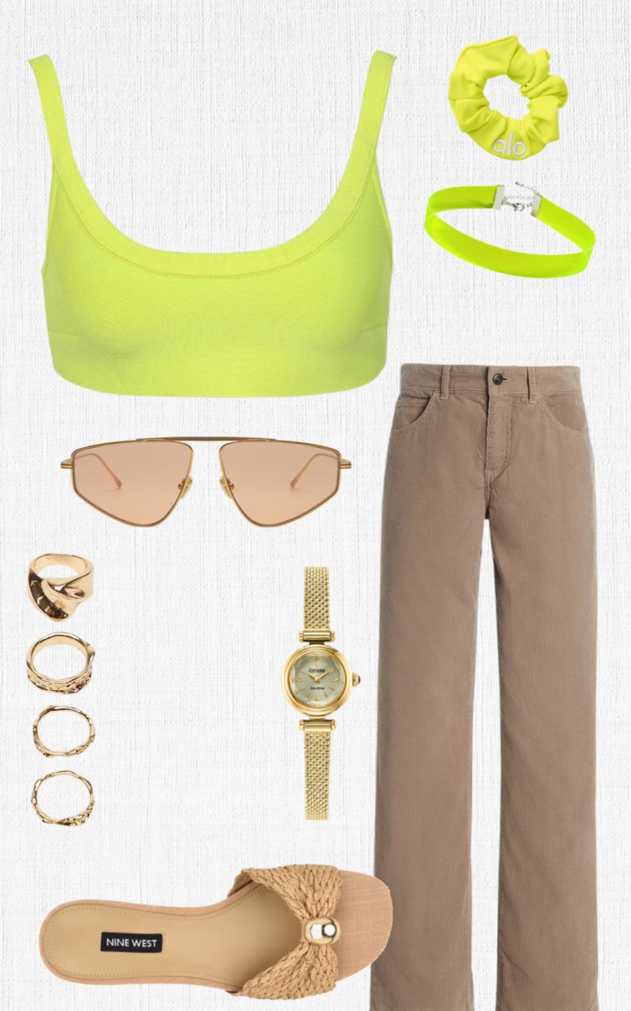 Tan and Neon Summer ready colors