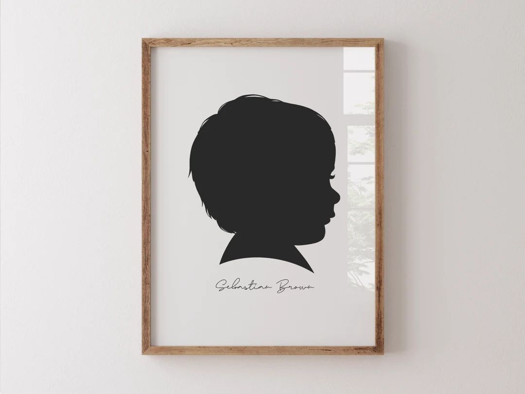 Custom Silhouette Portrait Silhouette Drawing From Photo - Etsy | Etsy (US)