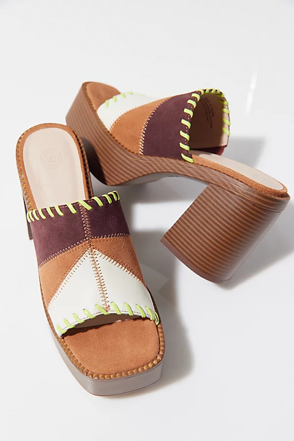 UO Paloma Patchwork Mule Platform Sandal | Urban Outfitters (US and RoW)