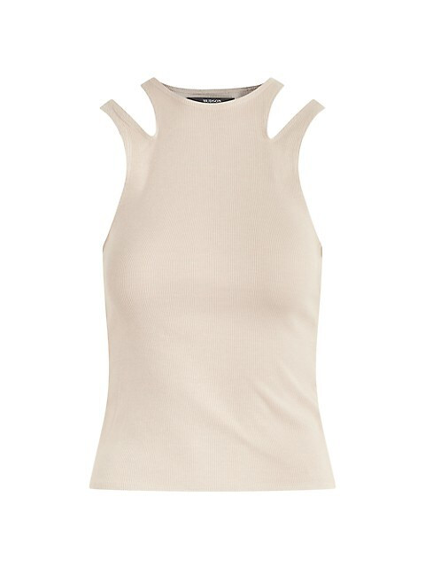 Cut-Out Rib-Knit Tank | Saks Fifth Avenue