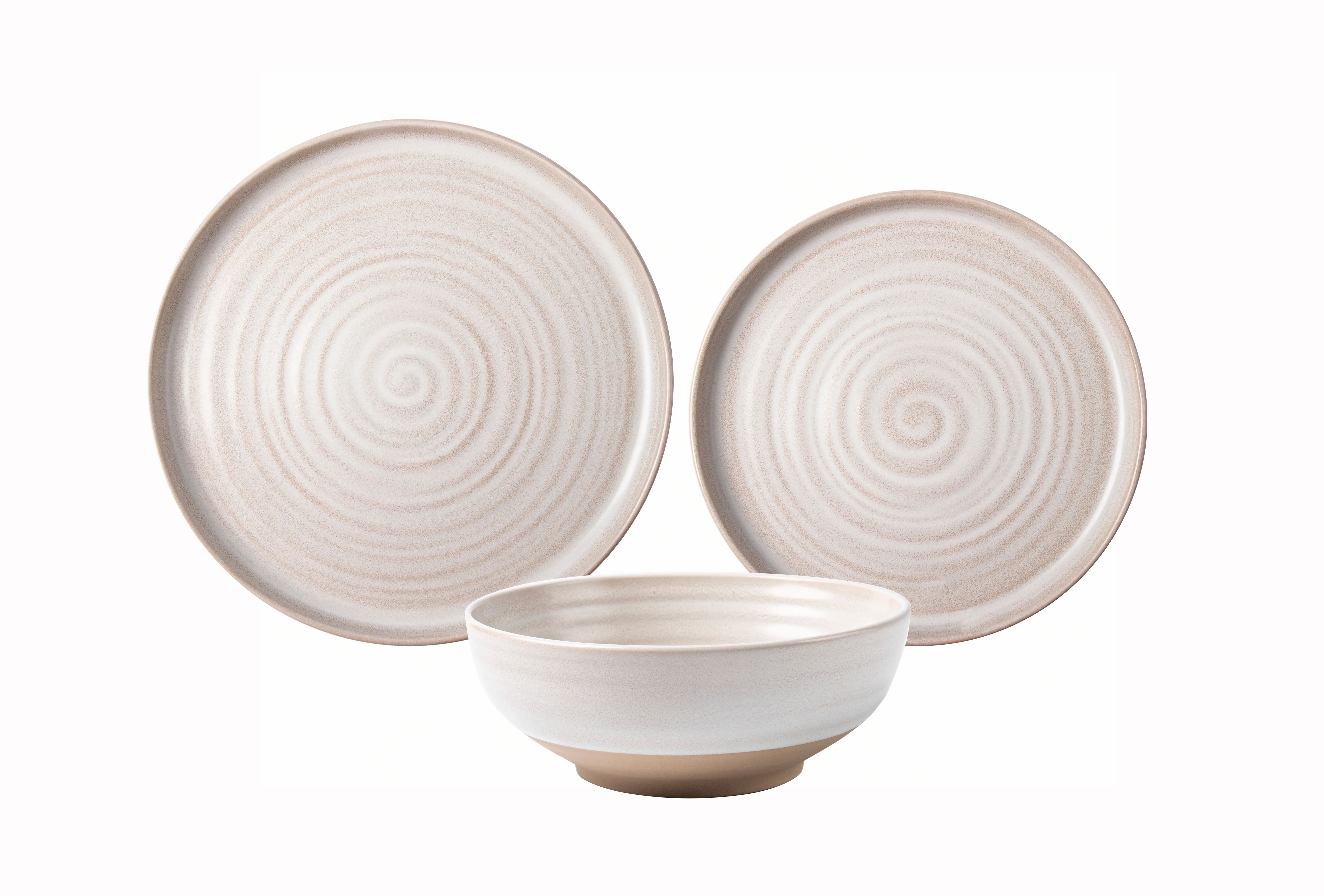 Better Homes & Gardens-Collins Cream Stoneware 12-Piece Dinnerware Set | Walmart (US)