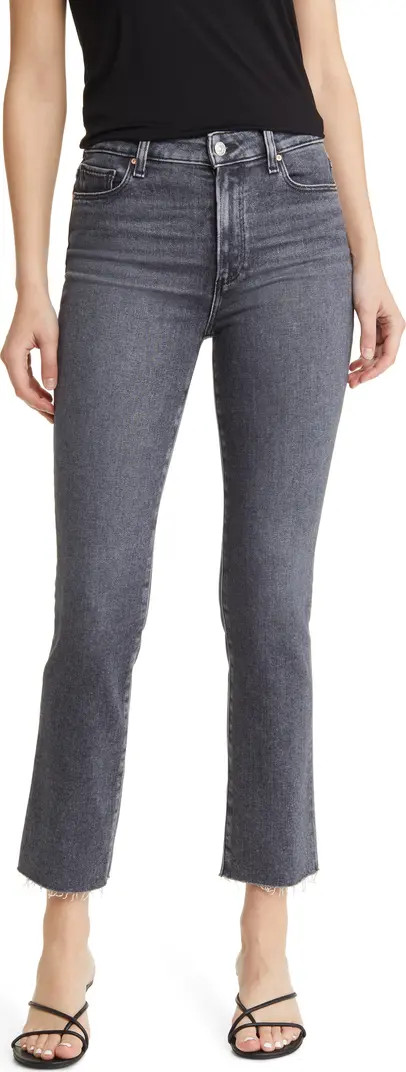 PAIGE Cindy Raw Hem High Waist Ankle Straight Leg Jeans | Nordstrom | Nordstrom