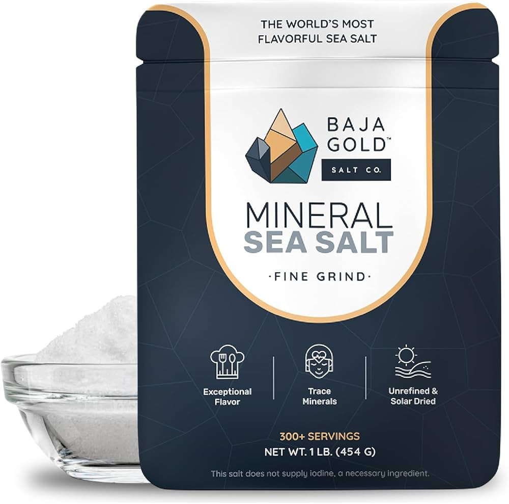 Baja Gold Mineral Sea Salt - Recommended by Gary Brecka - Pure & Authentic Fine Grind Salt for Co... | Amazon (US)
