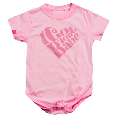 Baby Sony And Cher I Got You Babe Heart Infant Bodysuit, Pink, 6 Months | Target