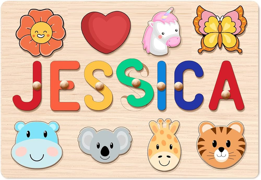 BeneCharm Name Puzzle for Kids Personalized - Custom Easter Baby Gifts, Wooden Puzzles for Toddle... | Amazon (CA)